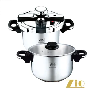 زودپز دو قلو زیو مدل Zio-1655-5+7 با ظرفیت‌های 5 و 7 لیتر