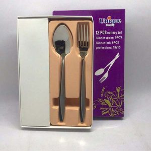 قاشق و چنگال ۱۲ پارچه یونیک Unique با استیل ضدزنگ ۱۸/۱۰