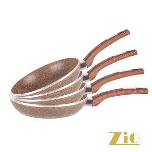 سرویس ماهیتابه ۴ پارچه ZIO مدل 8125 با سایزهای ۱۸ تا ۲۴ سانتی‌متر