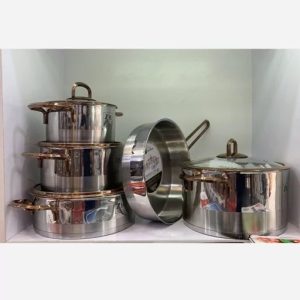 سرویس قابلمه 9 پارچه استیل زیو مدل 1390-Z