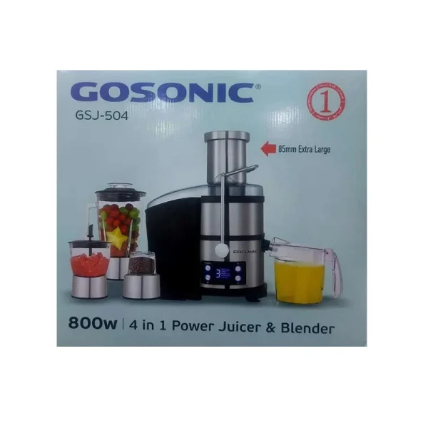 آبمیوه گیری گوسونیک مدل GSJ-504 ظرفیت ۱ لیتر ۴ کاره ۵ سرعته - تصویر 3