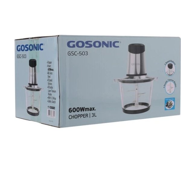 خردکن گوسونیک مدل GSC-903 ظرفیت ۳ لیتر با ۶ تیغه - تصویر 6