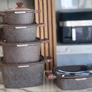 سرویس قابلمه 10 پارچه گرانیتی مربعی زیو مدل Zio ZCS-8300