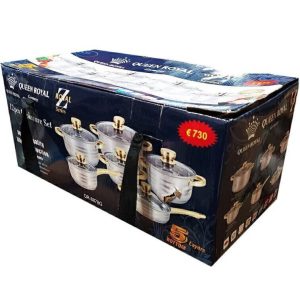 سرویس قابلمه درب طلایی کوین رویال آلمان 12 پارچه Queen Royal QR-8878