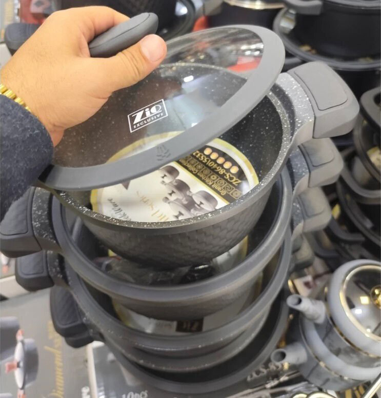 سرویس قابلمه ۱۰ پارچه زیو سری ارکیده مدل Zio ZCS-8640-5S32 - تصویر 3