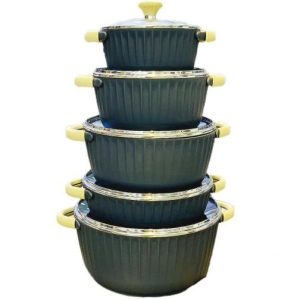 سرویس قابلمه ۱۰ پارچه چدن زیو مدل ZCS-8590