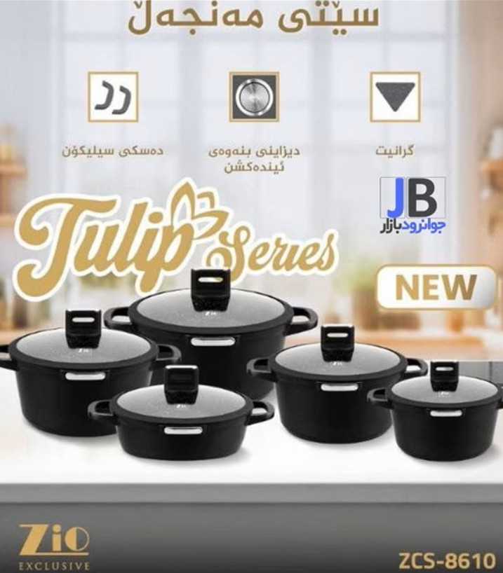 سرویس قابلمه 10 پارچه زیو سری ژولیپ مدل Zio ZCS-8610
