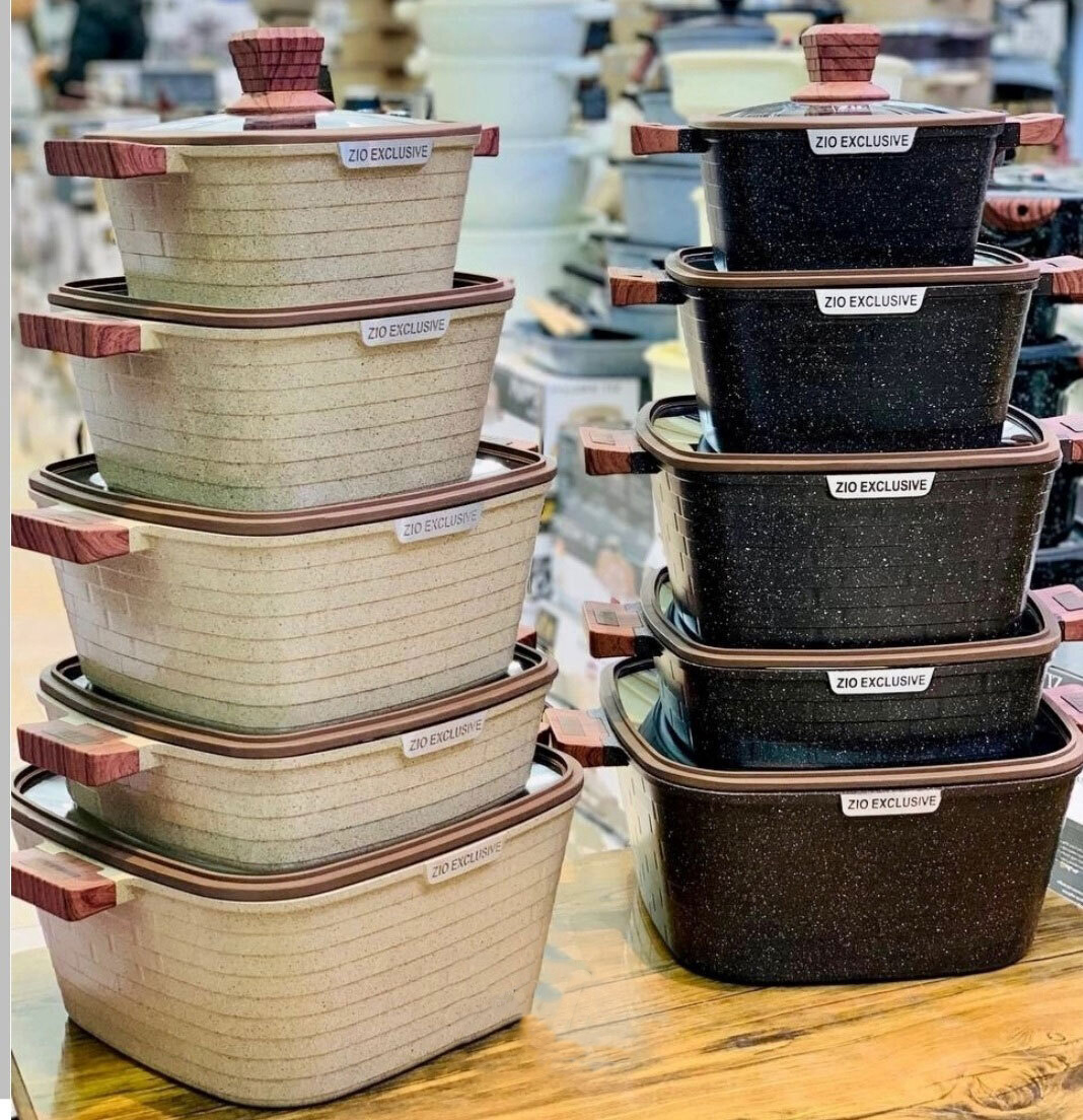 سرویس قابلمه 10 پارچه برند زیو طرح آجری مدل Zio ZCS-8560 - تصویر 6