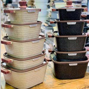 سرویس قابلمه 10 پارچه برند زیو طرح آجری مدل Zio ZCS-8560