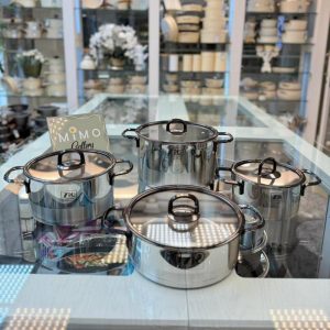 سرویس قابلمه استیل ۸ پارچه زیو مدل Zio 1378/4s26