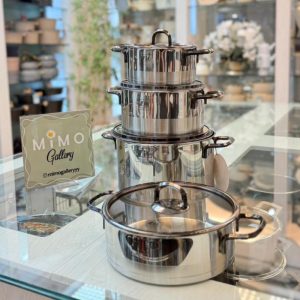 سرویس قابلمه استیل ۸ پارچه زیو مدل 1378/4s26